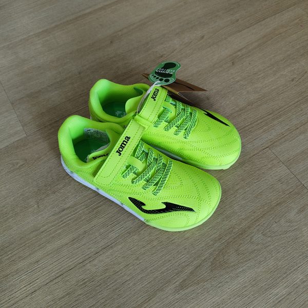Botas fútbol Evolution Jr Barefoot 25 moqueta - turf junior verde flú - Imagen 5