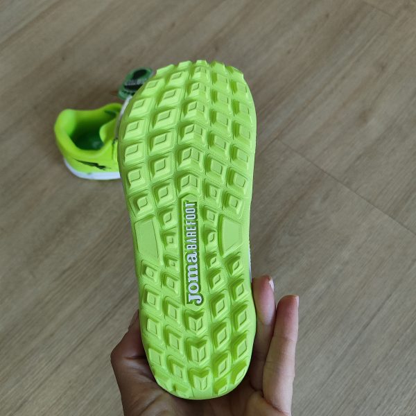 Botas fútbol Evolution Jr Barefoot 25 moqueta - turf junior verde flú - Imagen 4