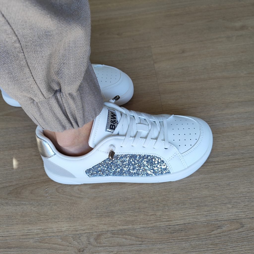 Zapatillas Barefoot Goflex Glitter Plata de B&W