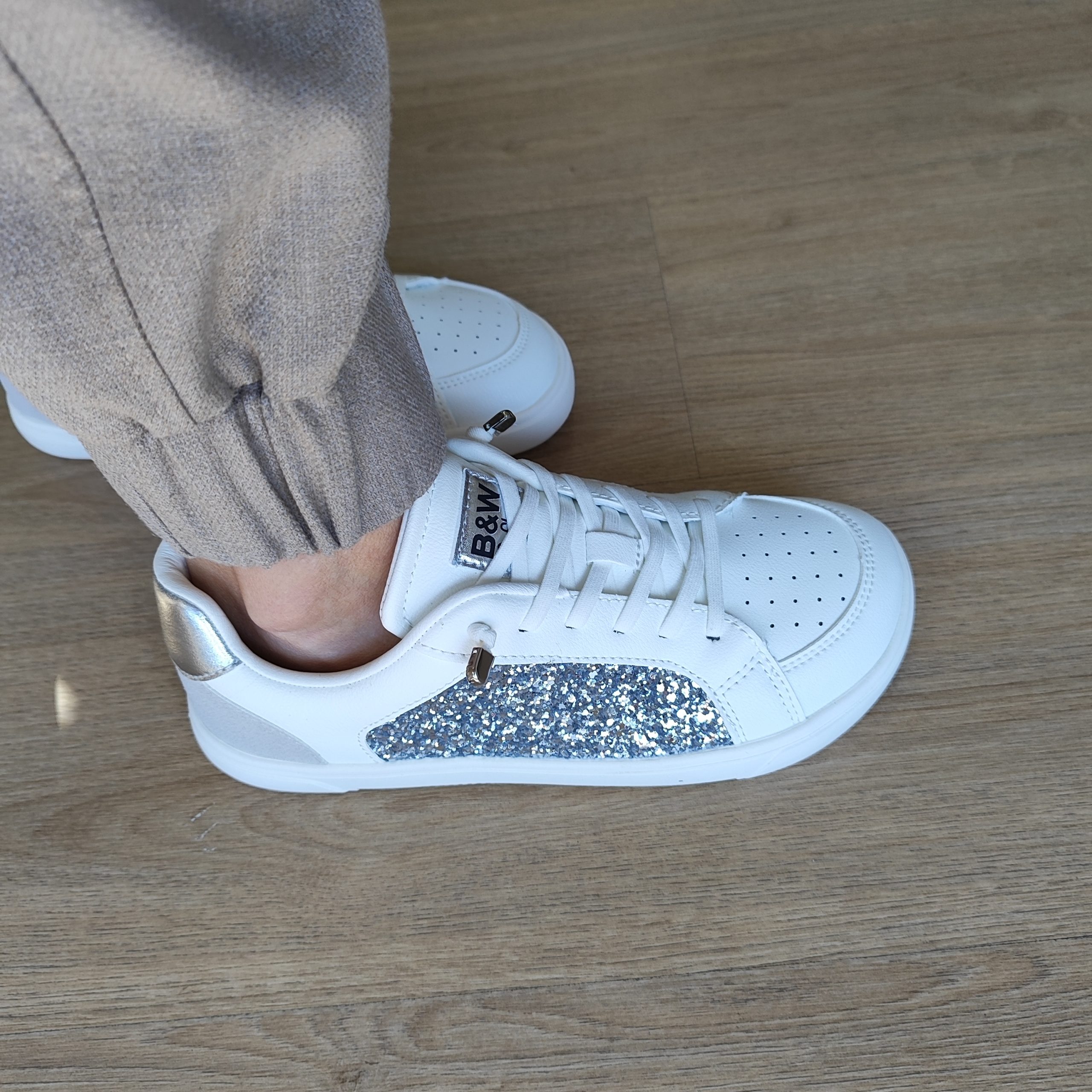 Zapatillas Barefoot Goflex Glitter Plata de B&W